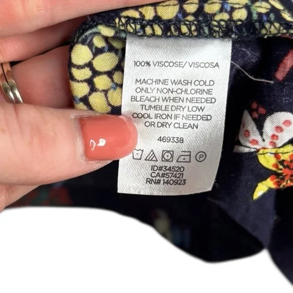 Loft Hummingbird Floral Lightweight Open Front Oversized Flowy Top Size XS/S - Picture 5 of 9